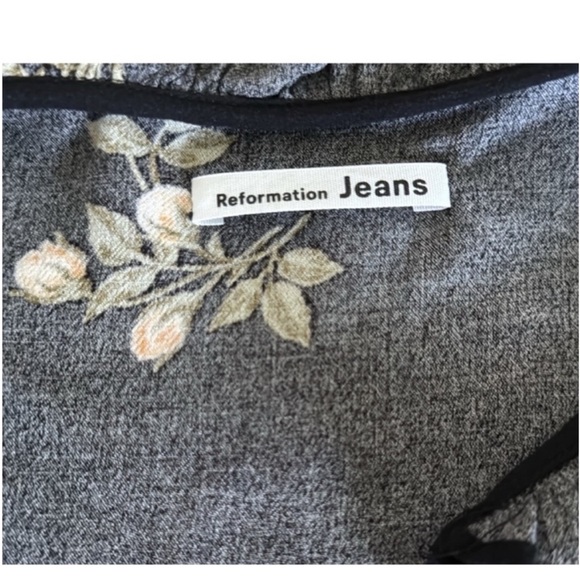 Reformation Amira Floral Blouse size  xSmall - Picture 5 of 11